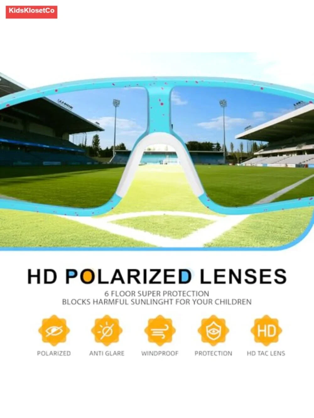 3 Pack Kids Sports Polarized Sunglasses UV Protection Baseball Cycling Running